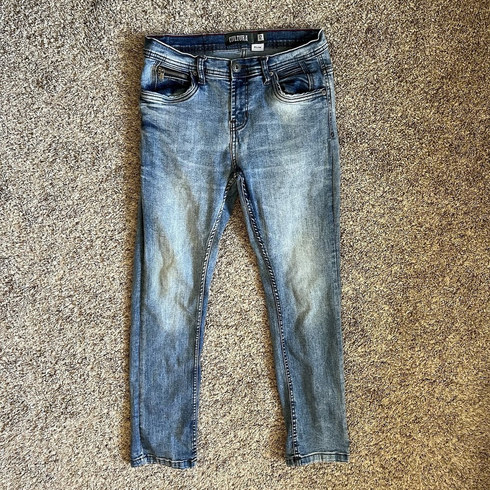 Cultura‎ Jeans Girls Size 12 Slim Blue Denim Pockets